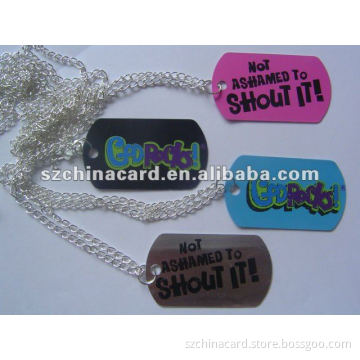 Custom preprinted metal dog tag